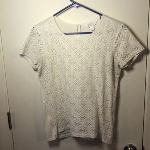 White lace T shirt